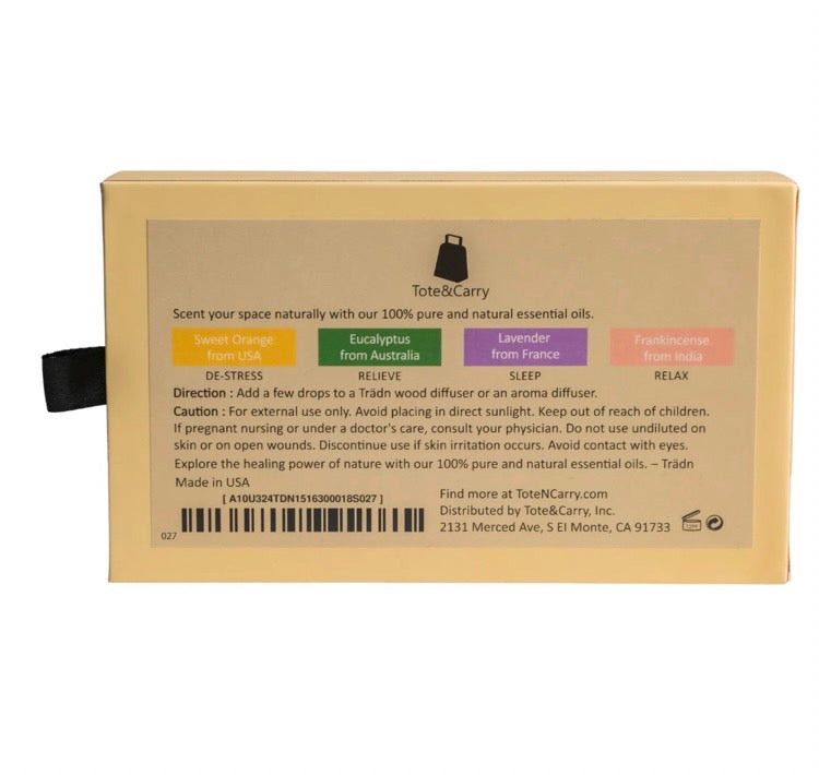 (美國版B組合) Essential Oils Gift Set & 100ml Colorful Essential Oil Diffuser