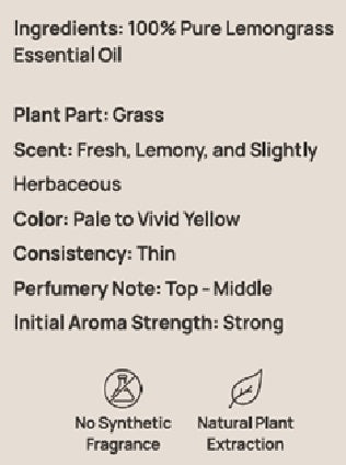 檸檬草 Lemongrass / from India 10ml